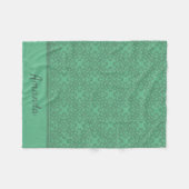 Couverture Polaire Motif vert menthe personnalisé (Devant (Horizontal))