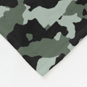 Couverture Polaire Motif vert militaire de camouflage (Coin)