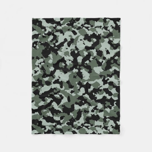 Couverture Polaire Motif vert militaire de camouflage (Devant)
