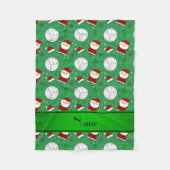 Couverture Polaire Motif vert nommé fait sur commande de Noël de (Devant)