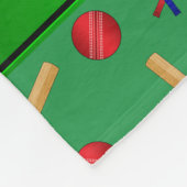 Couverture Polaire Motif vert nommé personnalisé de cricket (Coin)