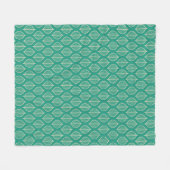 Couverture Polaire Motif vert stylisé de feuille (Devant (Horizontal))
