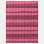 Couverture Polaire Motif vertical rayé rouge corail (Devant)