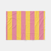 Couverture Polaire Motif vertical vibrant rose et jaune (Devant (Horizontal))
