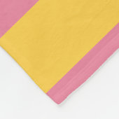 Couverture Polaire Motif vertical vibrant rose et jaune (Coin)