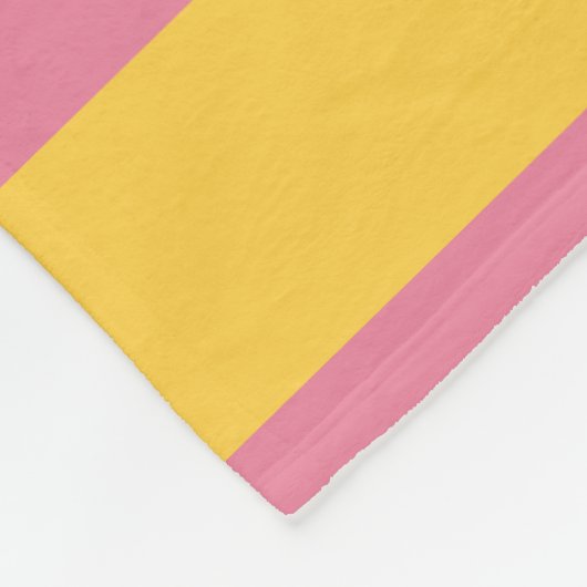 Couverture Polaire Motif vertical vibrant rose et jaune (Coin)