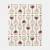 Couverture Polaire Motif Vin Cute (Devant)