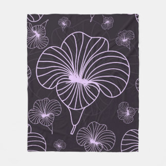 Couverture Polaire motif vintage à thème fleuri. Arrière - plan avec