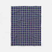 Couverture Polaire Motif Vintage bleu foncé (Devant)