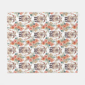 Couverture Polaire Motif Vintage de chèvre (Devant (Horizontal))