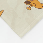 Couverture Polaire Motif vintage Giraffe. (Coin)