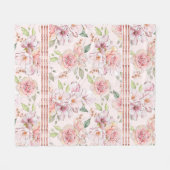 Couverture Polaire motif vintage rose pastel (Devant (Horizontal))