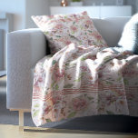 Couverture Polaire motif vintage rose pastel<br><div class="desc">Roses vintages pastel rose sans couture motif.</div>