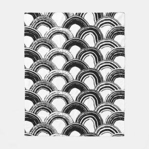 Couverture Polaire motif vintage sans soudure avec brosse sèche arché