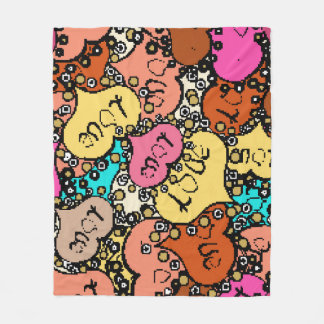 Couverture Polaire Motif vintage subtil avec minuscule orange, noir e