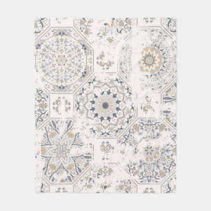 Couverture Polaire Motif vintage transparent avec effet attriti