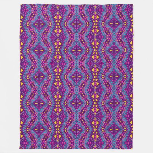 Couverture Polaire Motif violet Aztec (Devant)