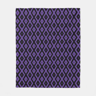 Couverture Polaire Motif violet et diamant noir