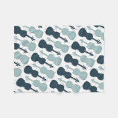 Couverture Polaire Motif violon bleu (Devant (Horizontal))