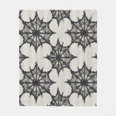 Couverture Polaire Motif Web en blanc sans couture noire Spider - (Devant)