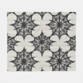 Couverture Polaire Motif Web en blanc sans couture noire Spider - (Devant (Horizontal))