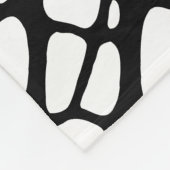 Couverture Polaire Motif Web gothique noir et blanc (Coin)