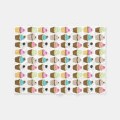 Couverture Polaire Motif Whimsical Cupcakes (Devant (Horizontal))