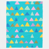Couverture Polaire Motif Whimsical et Triangle mignon en Turquoise (Devant)