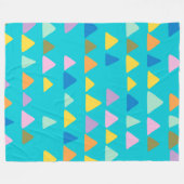 Couverture Polaire Motif Whimsical et Triangle mignon en Turquoise (Devant (Horizontal))