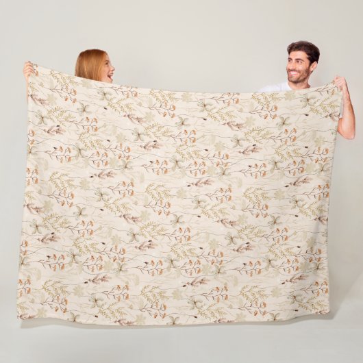 Couverture Polaire Motif Wild Bloom (En situation)