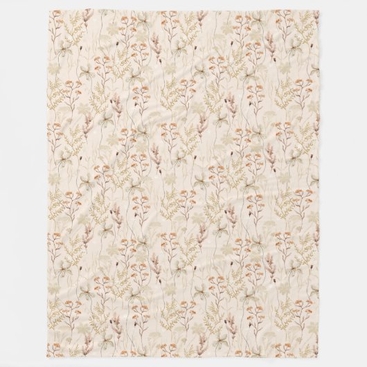 Couverture Polaire Motif Wild Bloom (Devant)