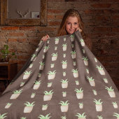 Couverture Polaire Motif Wild Cactus