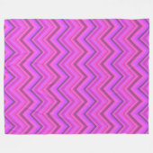 Couverture Polaire Motif zigzag à rayures roses (Devant (Horizontal))