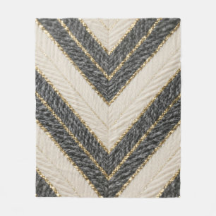 Couverture Polaire Motif Zigzag Chevron Glamour