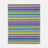 Couverture Polaire Motif Zigzag multicolore (Devant)