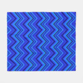 Couverture Polaire Motif zigzag rayures bleues (Devant (Horizontal))