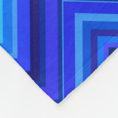 Couverture Polaire Motif zigzag rayures bleues (Coin)