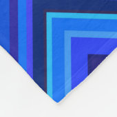 Couverture Polaire Motif zigzag rayures bleues (Coin)