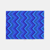 Couverture Polaire Motif zigzag rayures bleues (Devant (Horizontal))