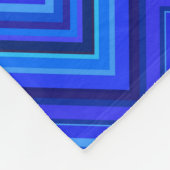 Couverture Polaire Motif zigzag rayures bleues (Coin)