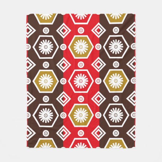 Couverture Polaire motifs batik indonésiens avec plan très distinctif (Devant)