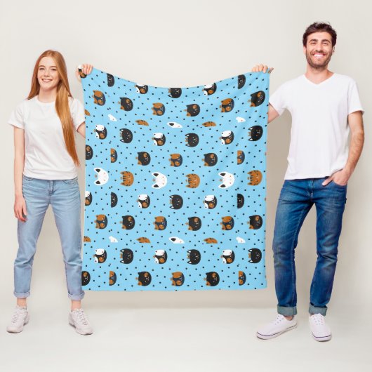 Couverture Polaire Motifs de chat chic élégants (En situation)