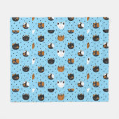 Couverture Polaire Motifs de chat chic élégants (Devant (Horizontal))