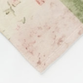 Couverture Polaire Motifs de courtepointe floraux rose menthe occiden (Coin)