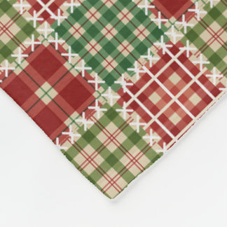 Couverture Polaire Motifs de quilt et de broderie au point de croix p