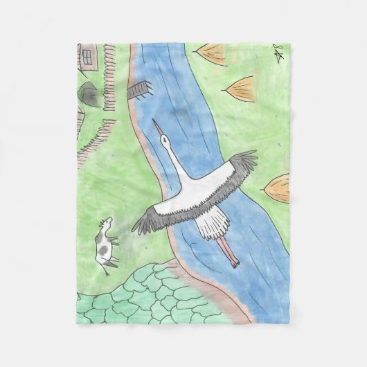 Couverture Polaire "Motifs rustiques" (Devant)