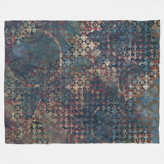 Couverture Polaire Motifs sales avec le patchwork malpropre des (Devant (Horizontal))