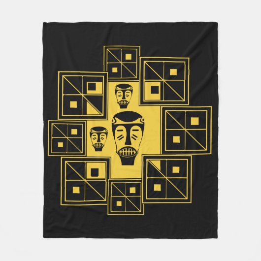 Couverture Polaire motifs tribaux africains (Devant)