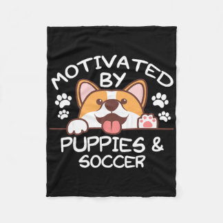 Couverture Polaire Motivated By Puppies And Soccer For Soccer Players
