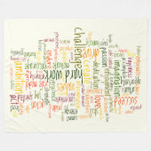 Couverture Polaire Motivation Mots #2 encouragement positif (Devant (Horizontal))